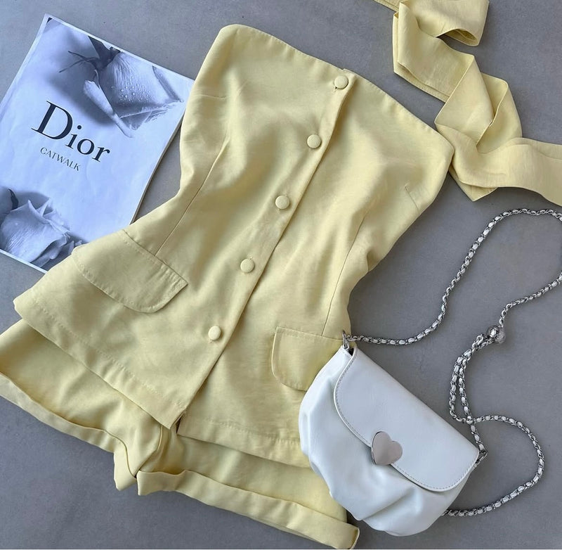 Conjunto alfaiataria premium Lorena com zíper