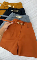 Short alfaiataria com cinto c e zíper (PROMOÇÃO)