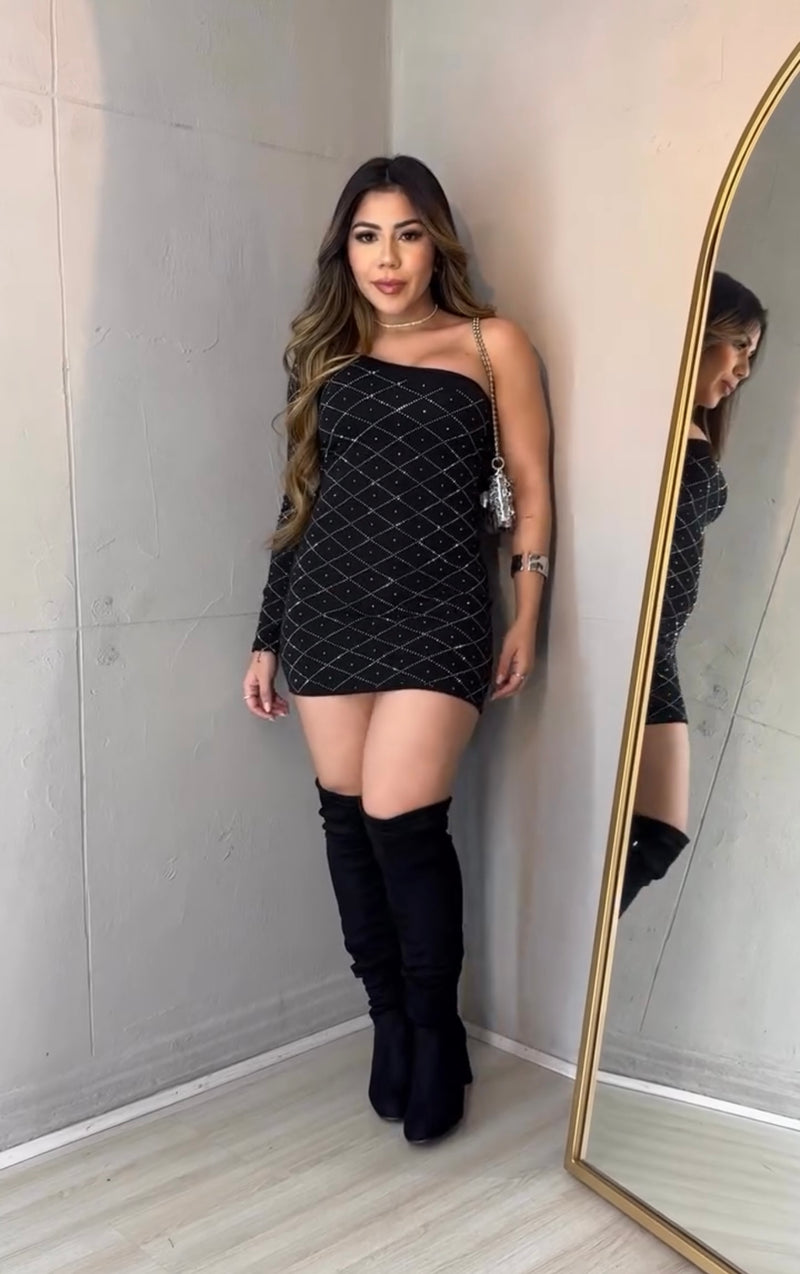 Vestido moda balada strass (PROMOÇÃO)
