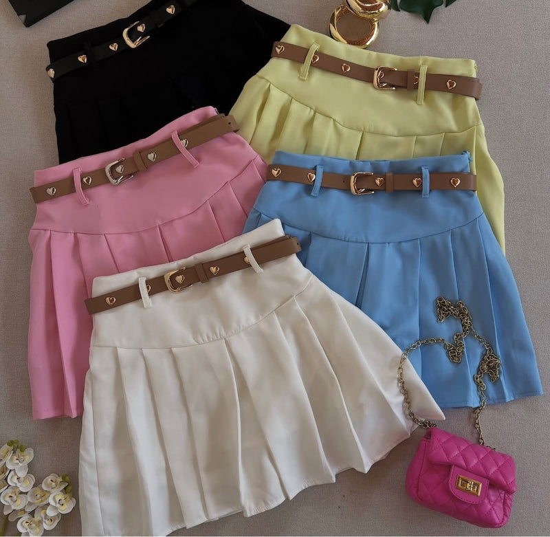 Short saia plinçado no tecido Dior